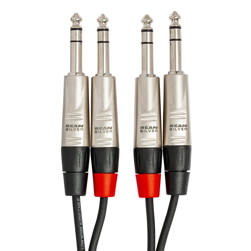 Hosa HSS-003X2 Pro Stereo Interconnect, Dual REAN 1/4" TRS to Same, 3 Feet - Image 3